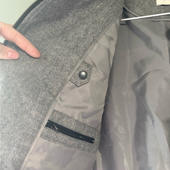 Weekday, size small, Gray and Black Biker Jacket, wool blend, Nikita mix - Picture 6 of 8